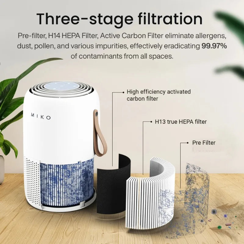 Miko Air Purifier for Large Room H13 True HEPA Clean Air
