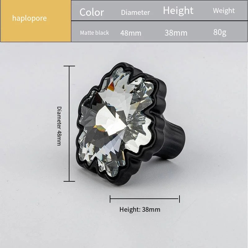 Light Luxury Crystal Handle Zinc Alloy Cabinet Hardware