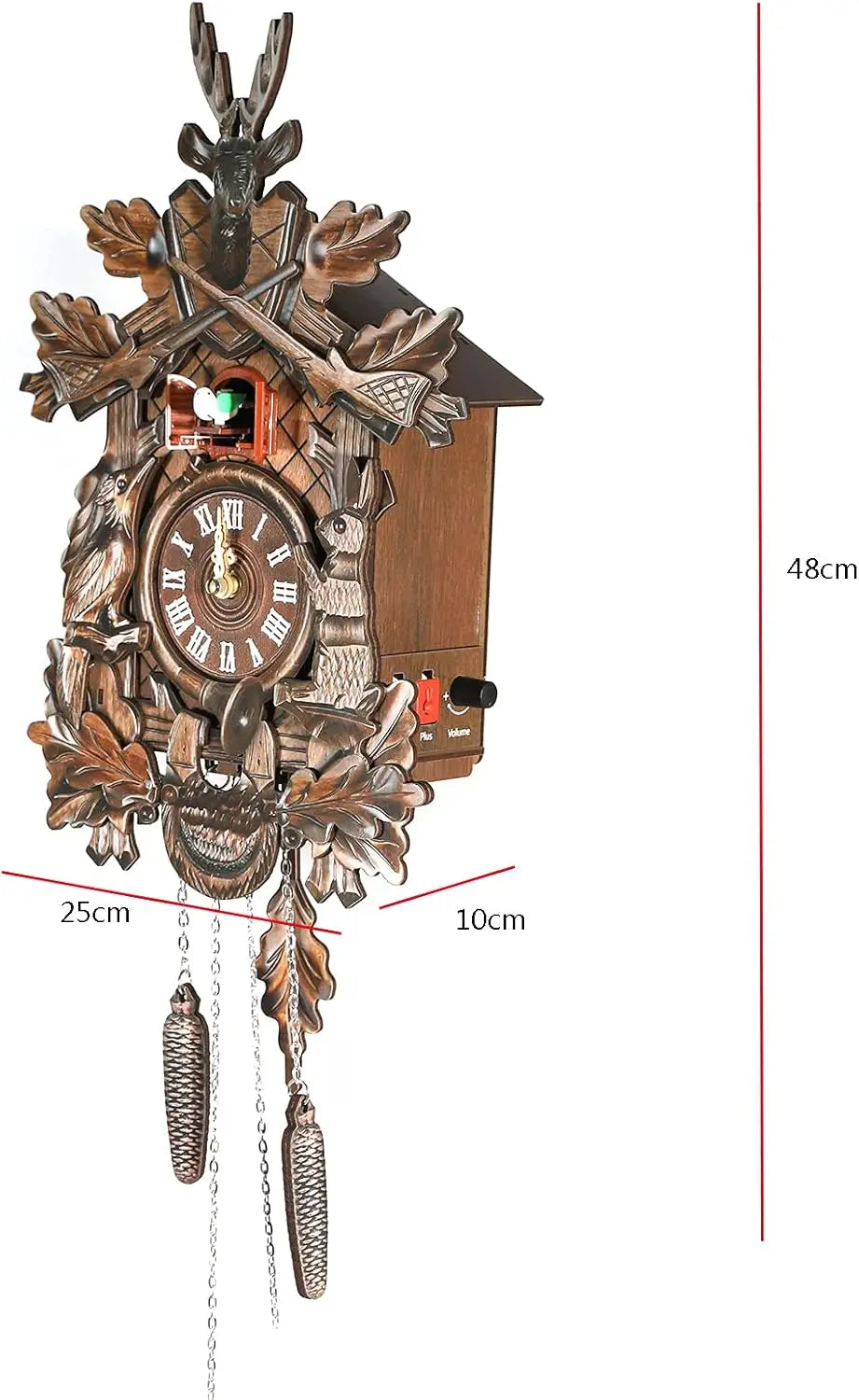 Black Forest Cuckoo Wall Clock Traditional Style Living Room