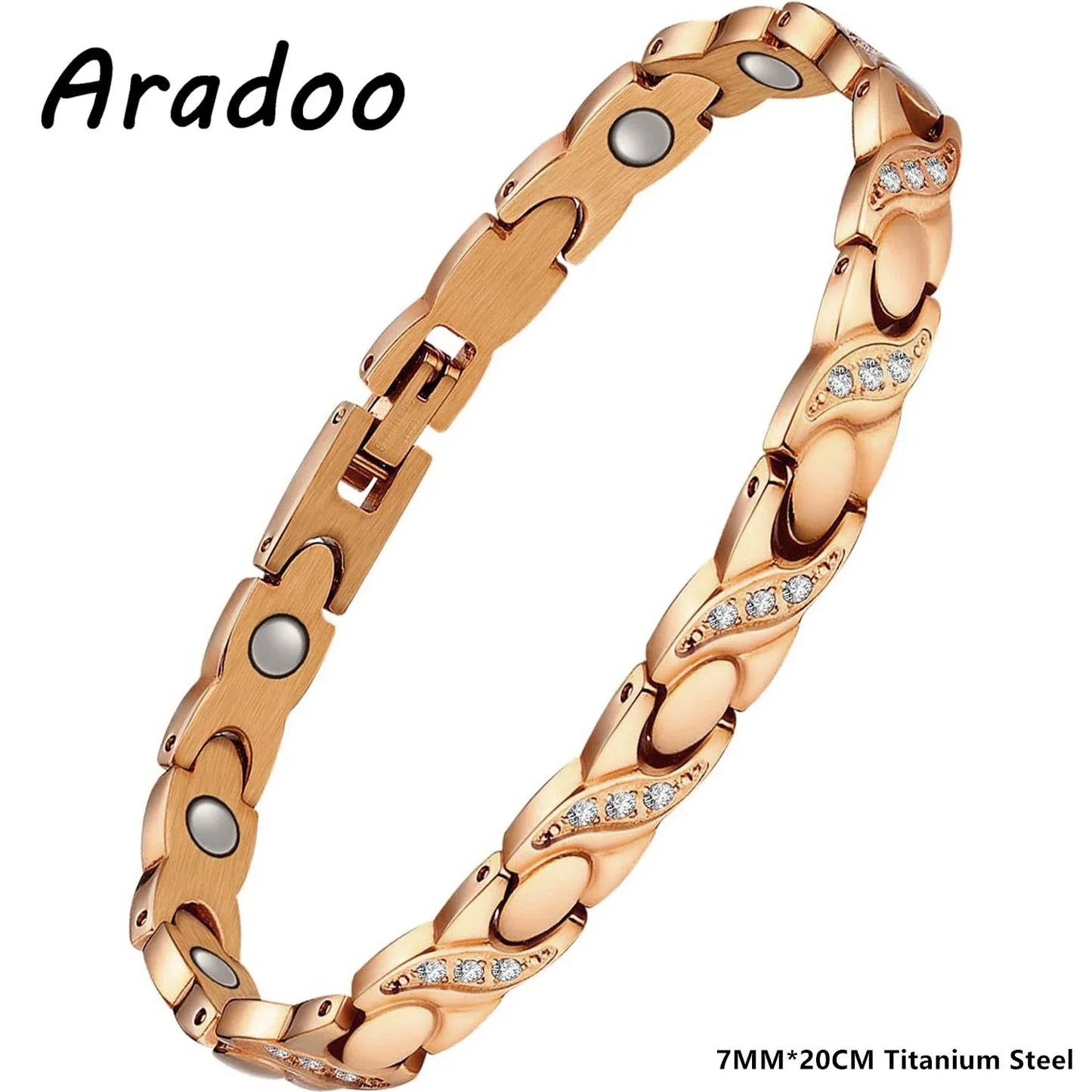 Aradoo Premium Titanium Steel Zirconia Bracelets For Women
