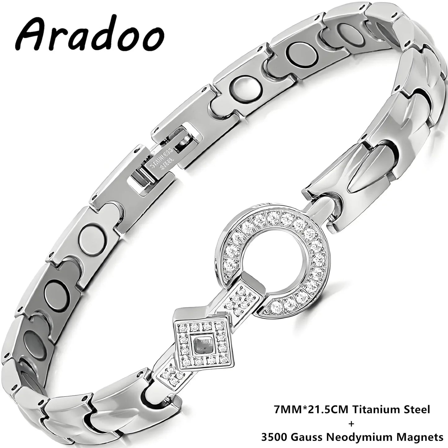 Aradoo Premium Titanium Steel Zirconia Bracelets For Women