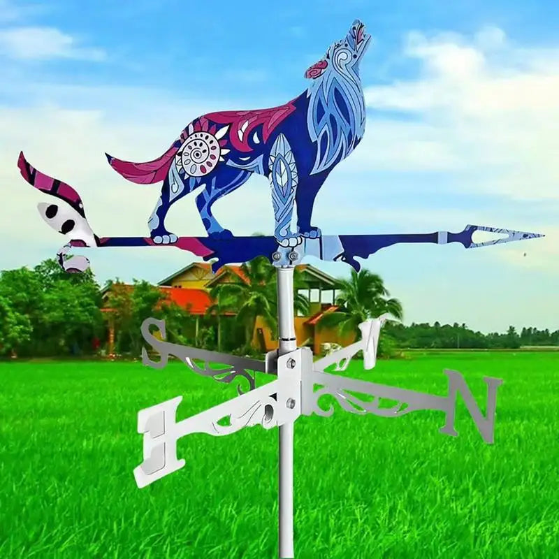 Rooster Weathervane Metal Wind Spinner For Garden Backyard