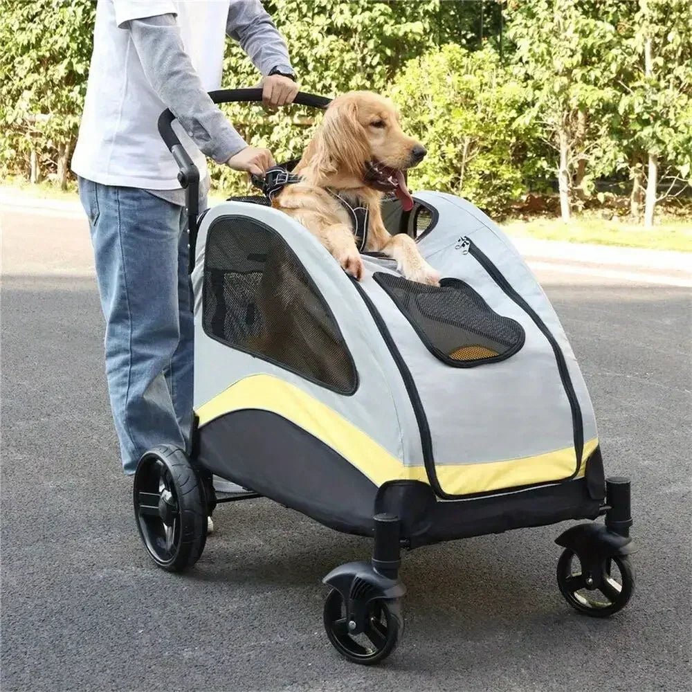 Foldable XX-Large Dog Pet Mobile Stroller Pram Carriage Jogger Holds up to 121lb