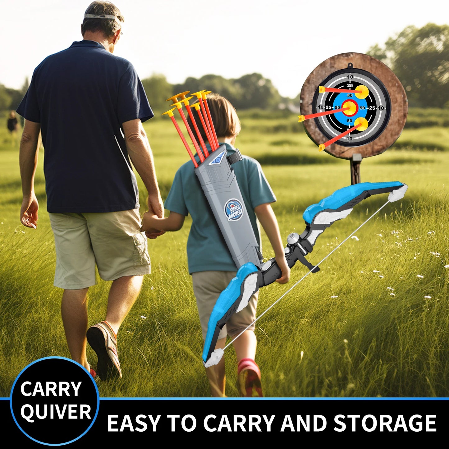 Light Up LED Bow and Arrow Toys for Kids Age 3 Plus Archery and Target Set Indoor and Outdoor Sports Games