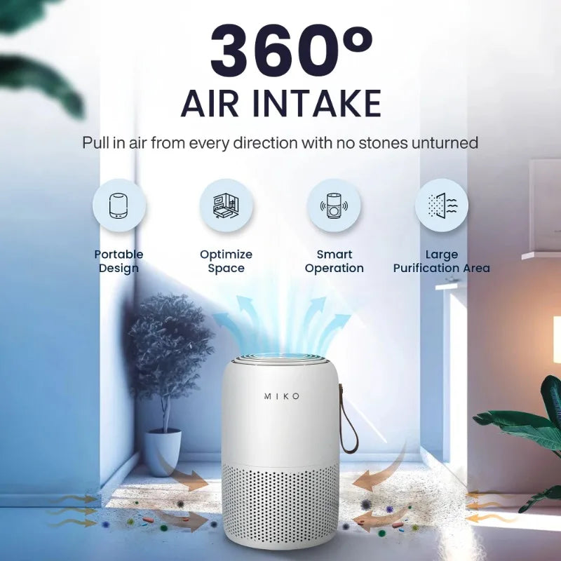 Miko Air Purifier for Large Room H13 True HEPA Clean Air