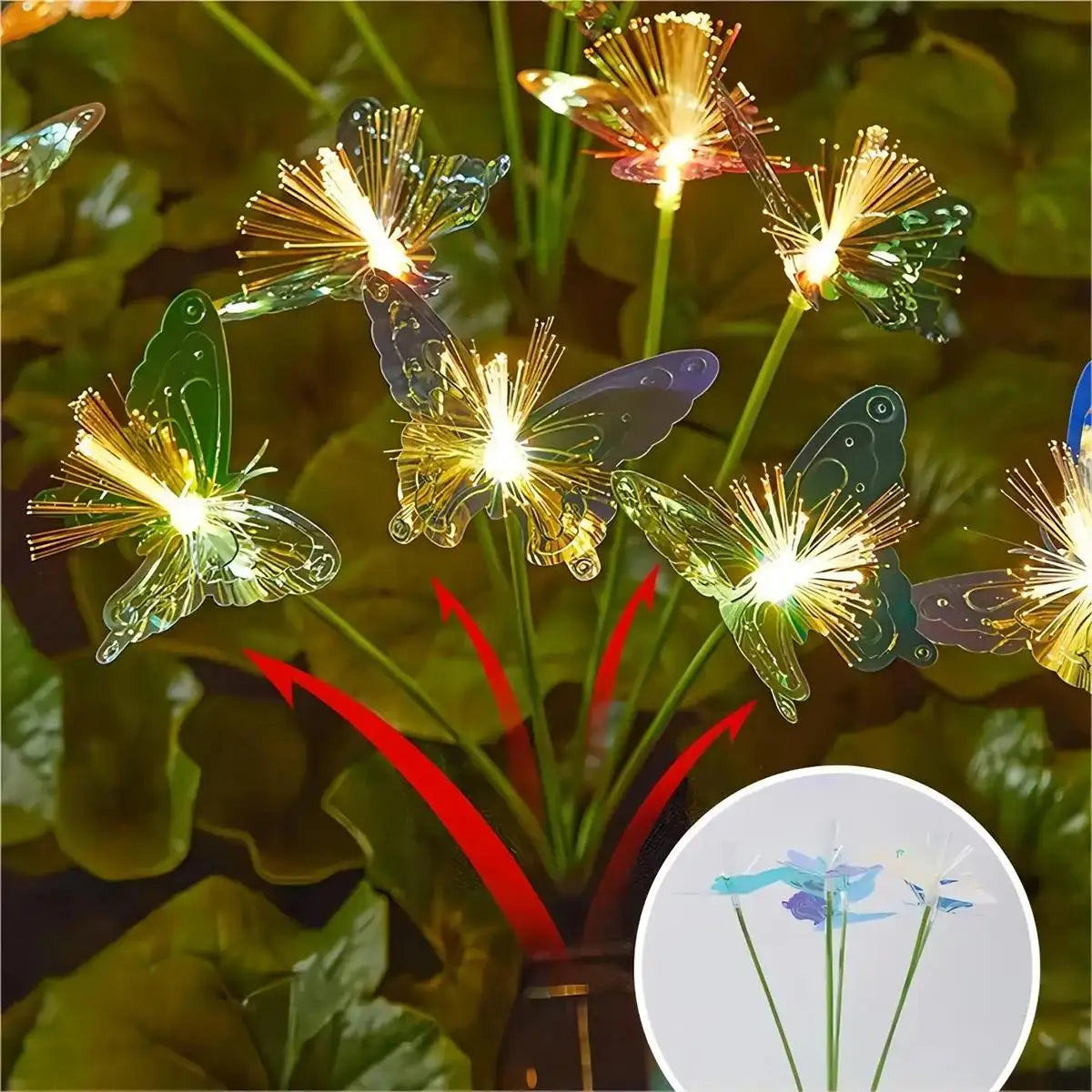 Solar LED Butterfly Garden Light for Outdoor Decoration
