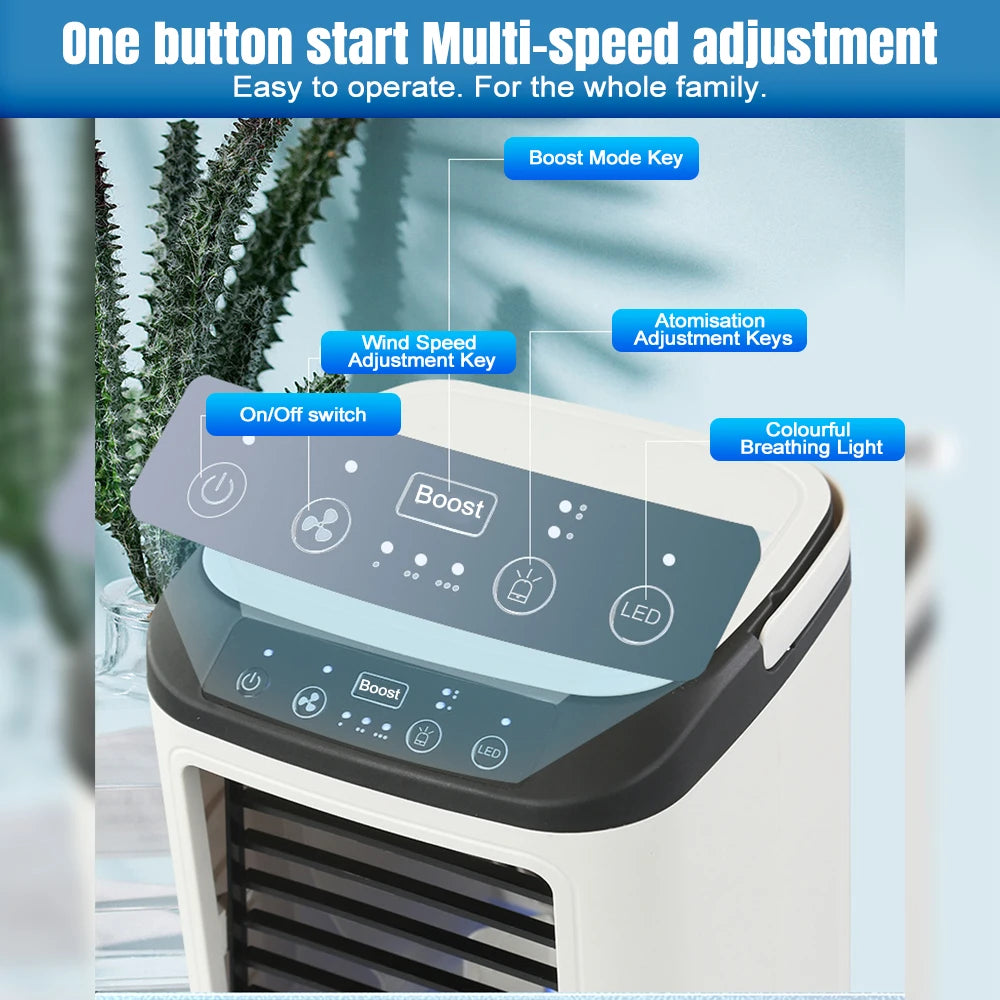 Multifunction Portable Cooling Fan Air Cooler With 3 Speeds