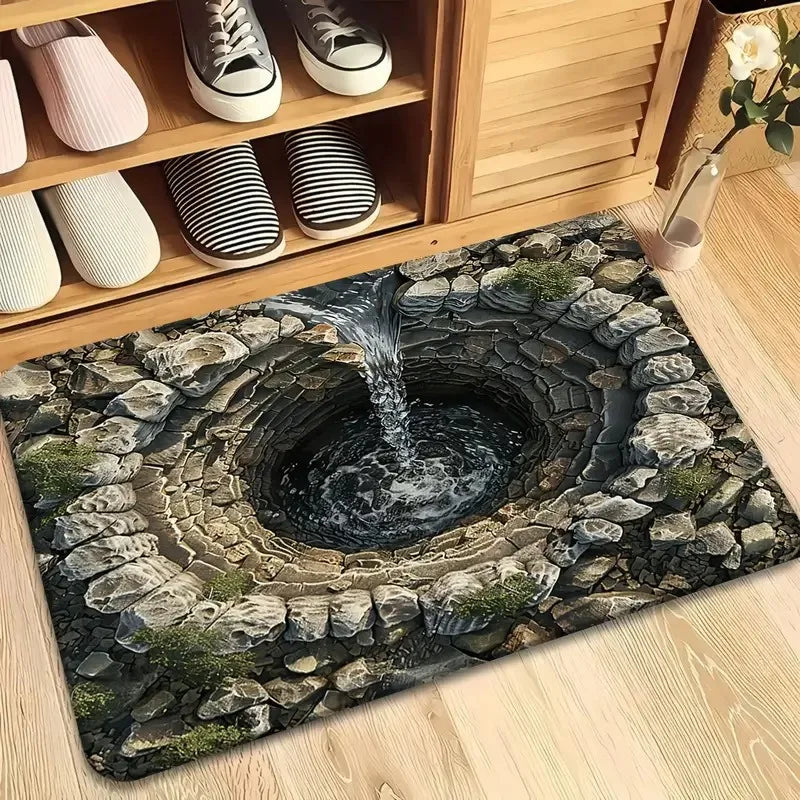 3D Optical Illusion Door Mat Entrance Area Rug For Playroom