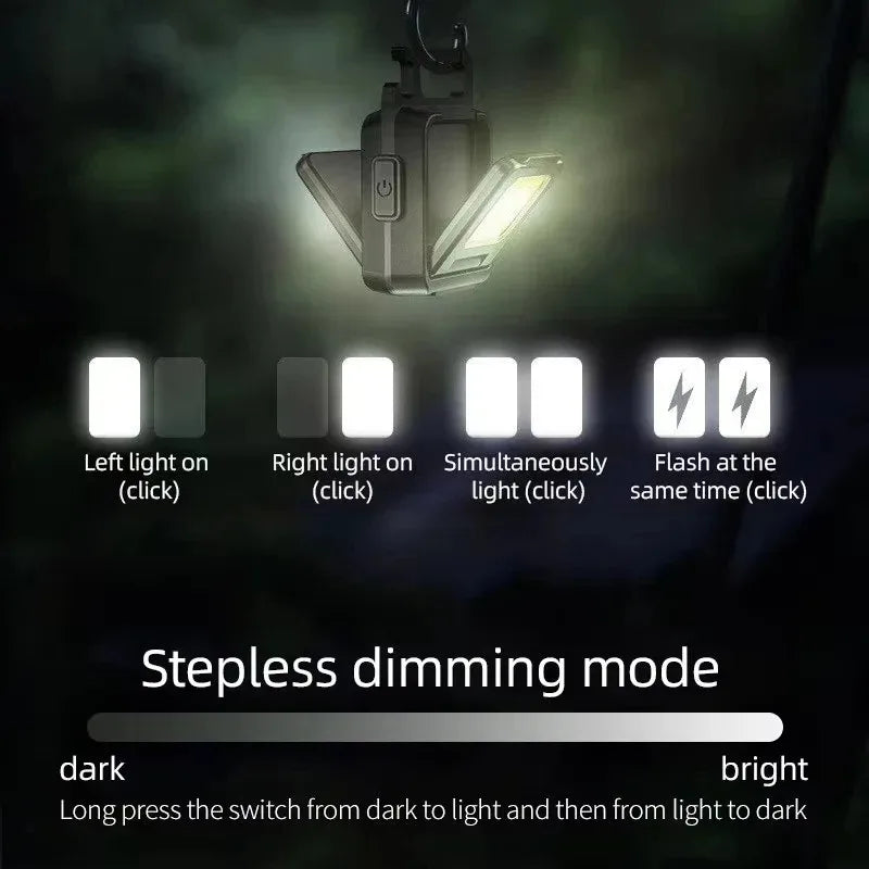 Mini Keychain COB LED Light USB Rechargeable Magnetic Bottle Opener 3 Modes