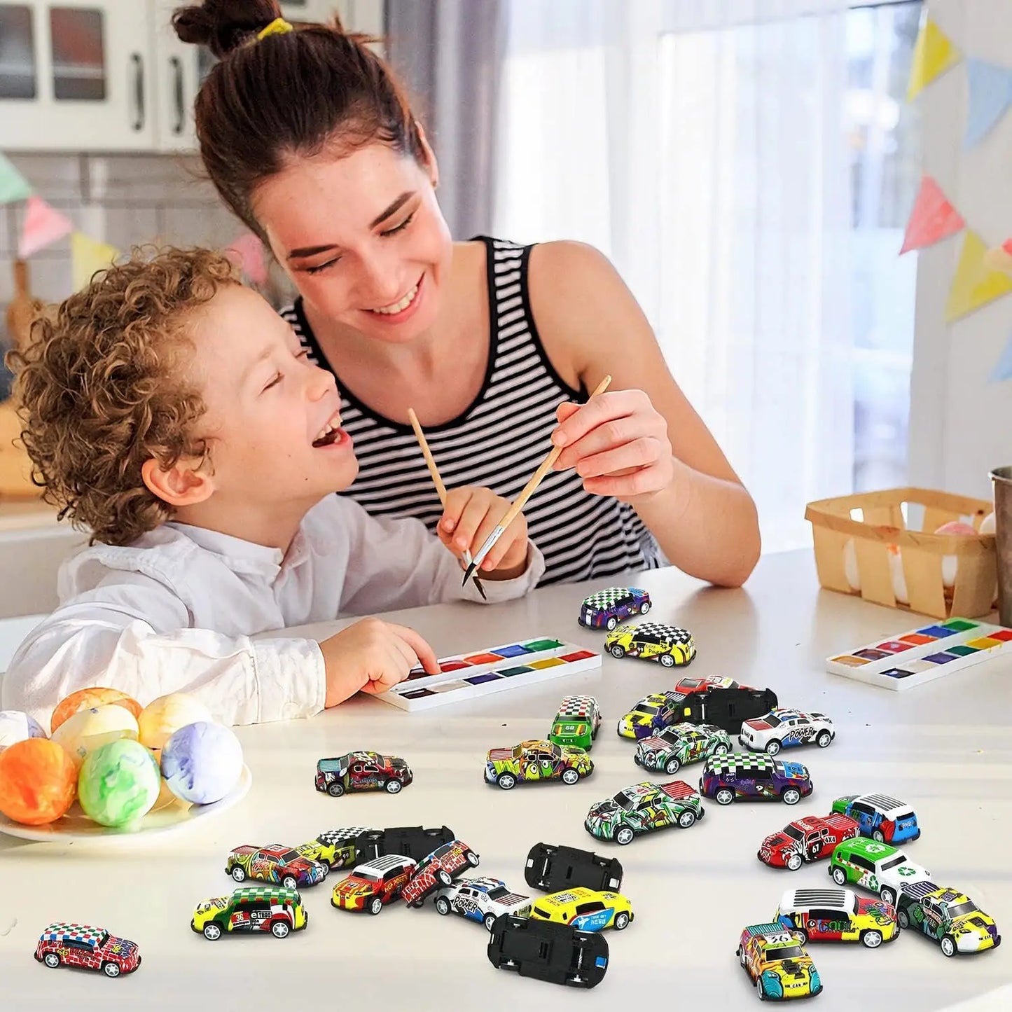 30 Mini Pull Back Cars For Kids Boys Girls Toddlers Party Favors Birthday Gifts