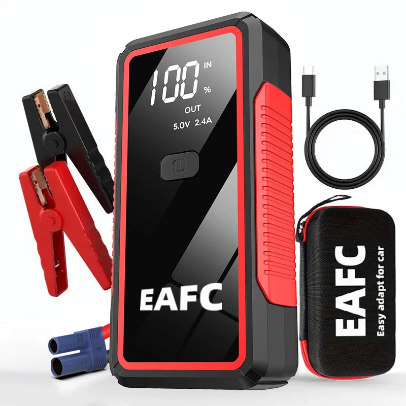 Car Jump Starter 2000A Peak Current Power Bank 12V 6L 4L