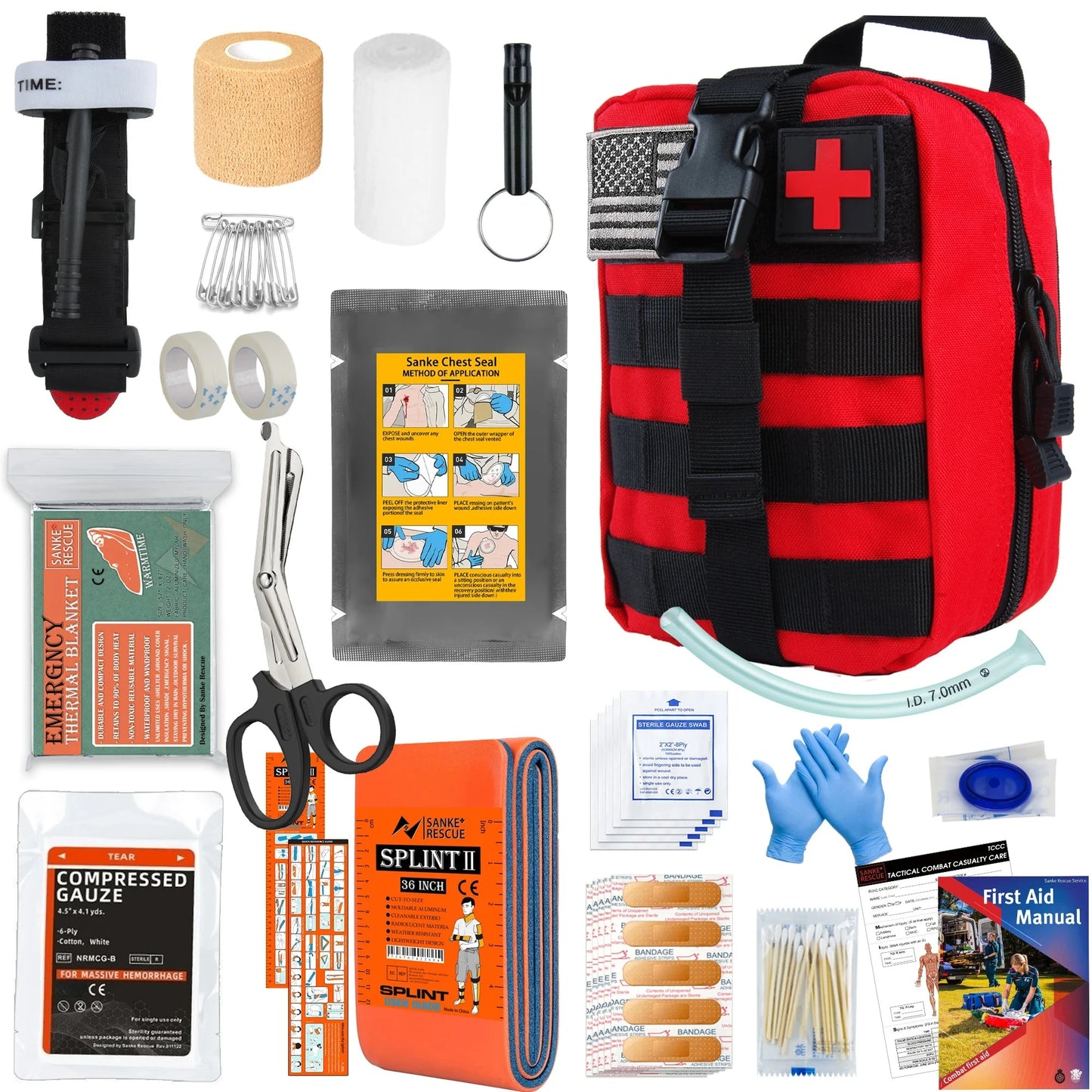 Survival First Aid Kit With Molle System Bag Gifts For Men Outdoor Adventure