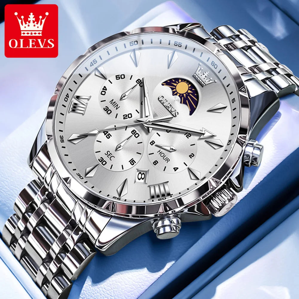 OLEVS 3653 Mens Watch Chronograph Quartz 30M Waterproof
