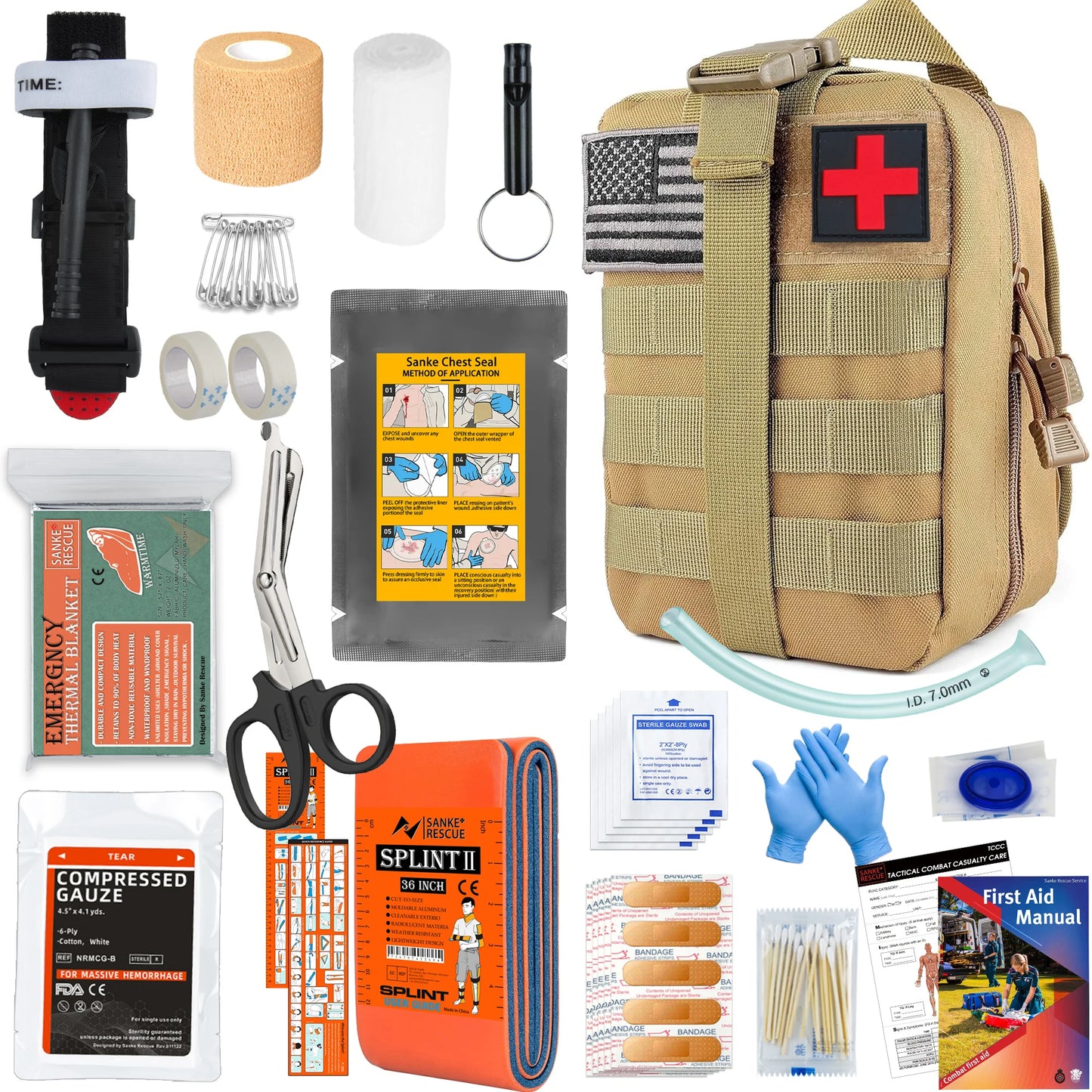 Survival First Aid Kit With Molle System Bag Gifts For Men Outdoor Adventure