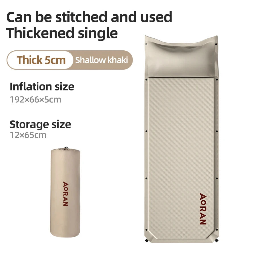 Automatic inflatable mattress double air mattress sleeping pad camping moisture-proof mat outdoor camping air cushion moisture-p