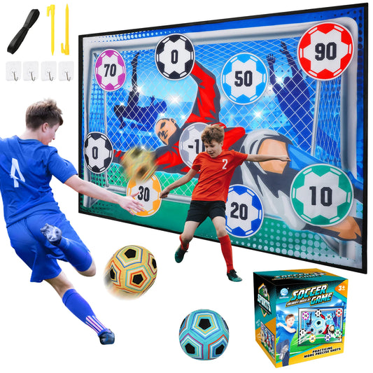 Vatos Football Ball Game Set for Kids Indoor Outdoor Soccer Training Sport Foldable Toys for Children Ages 3 to 8