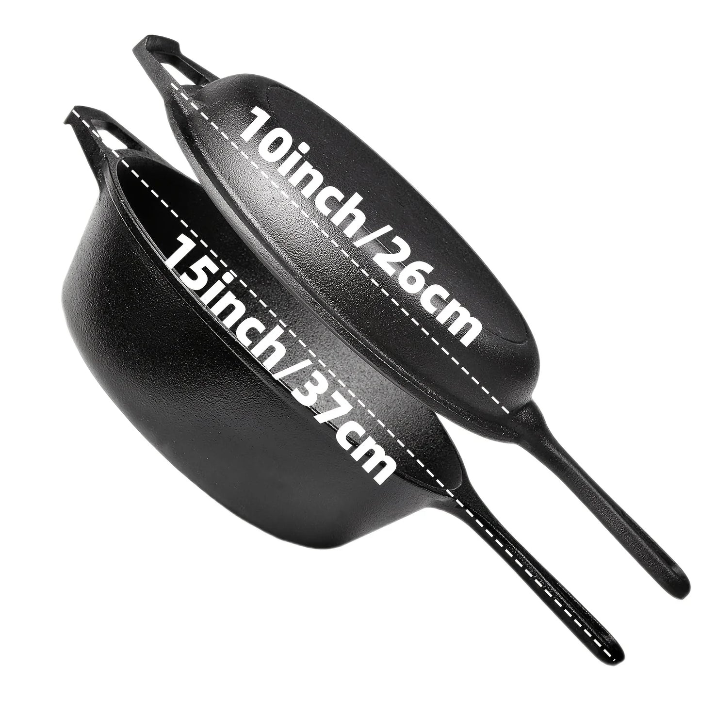 3 Piece Cast Iron Skillet Set 6 8 10 Inch Preseasoned Pans For Oven Campfire