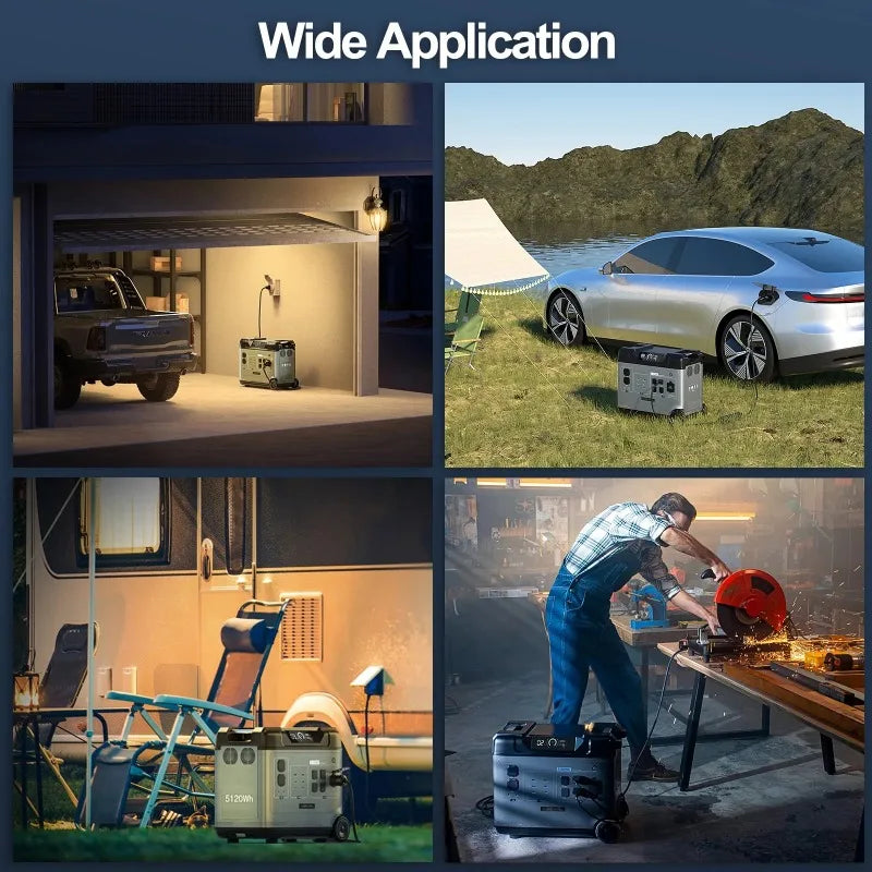 Oukitel P5000E Portable Power Station 2200W 5120Wh LiFePO4 Battery For Camping