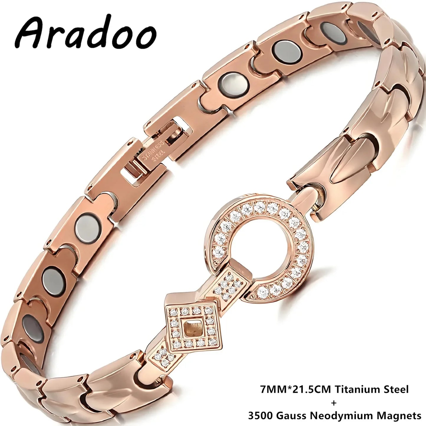 Aradoo Premium Titanium Steel Zirconia Bracelets For Women