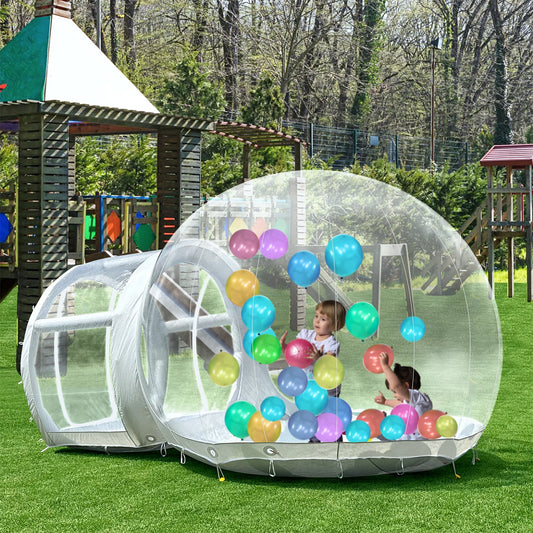 Inflatable 3M 10FT PVC Bubble House for Children Outdoor Commercial Castle with 1100W Air Blower and 100 Balloons