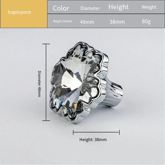 Light Luxury Crystal Handle Zinc Alloy Cabinet Hardware