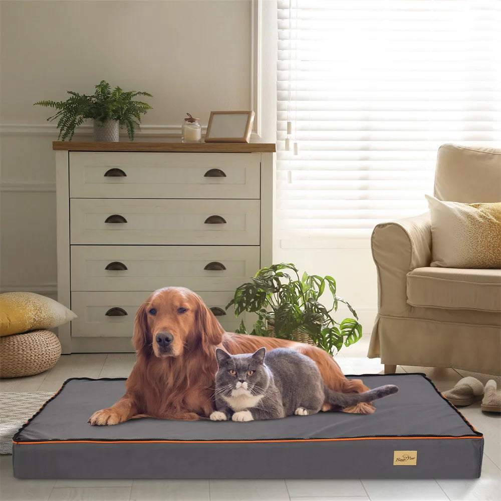 Premium Orthopedic Memory Foam Dog Bed Waterproof Mattress