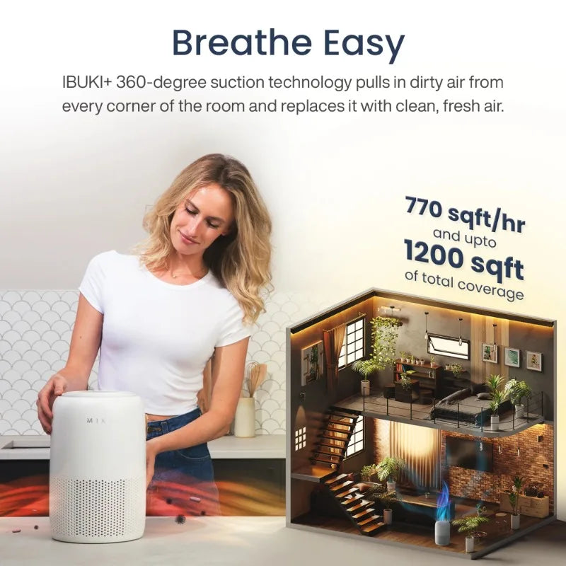 Miko Air Purifier for Large Room H13 True HEPA Clean Air