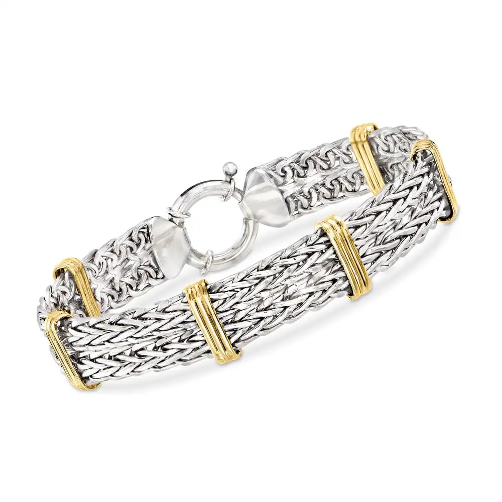 S925 Sterling Silver Byzantine Station Bracelet for Women Rope Bangle Wheat-Link Chain Bracelet Fine Jewelry Gift USA Warehouse