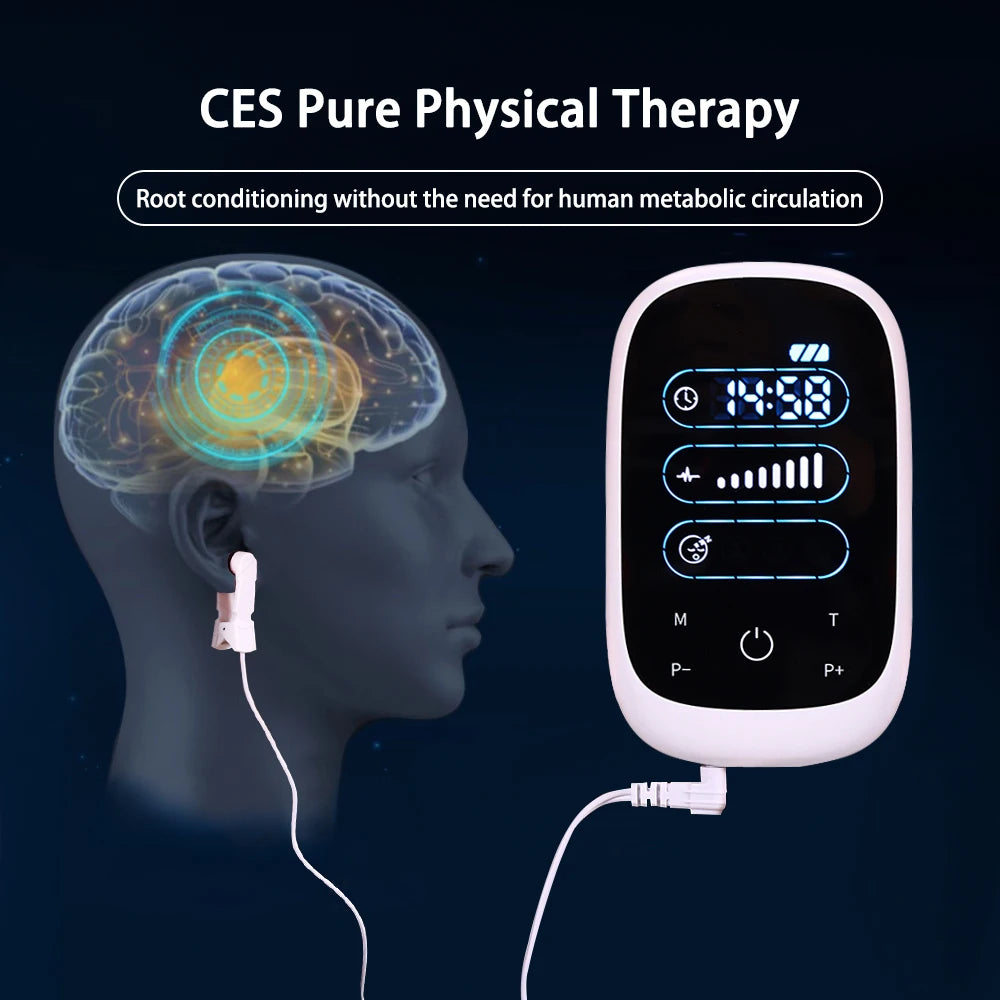 CES Device Brain Stimulation Ear Clip for Insomnia Sleep Aid