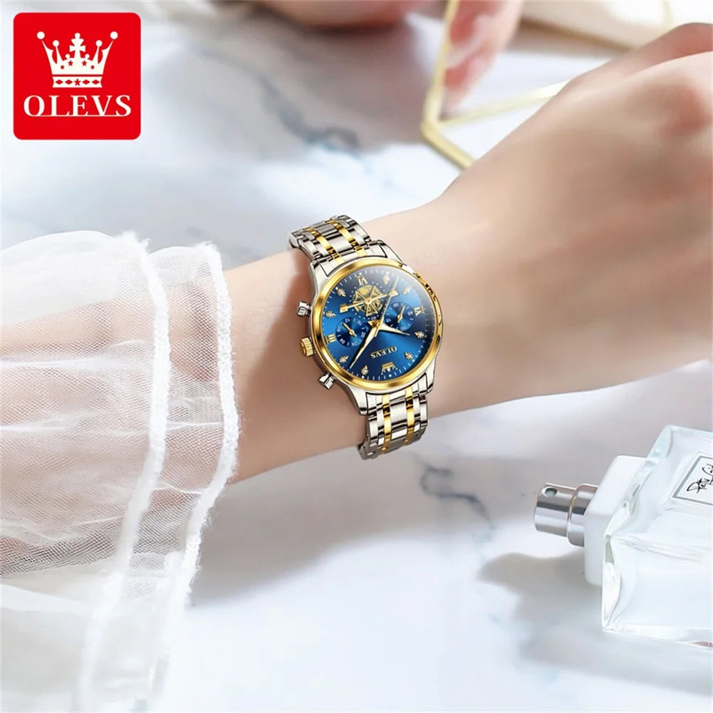 OLEVS 2897 Women Watch Multifunction Quartz Waterproof Gifts
