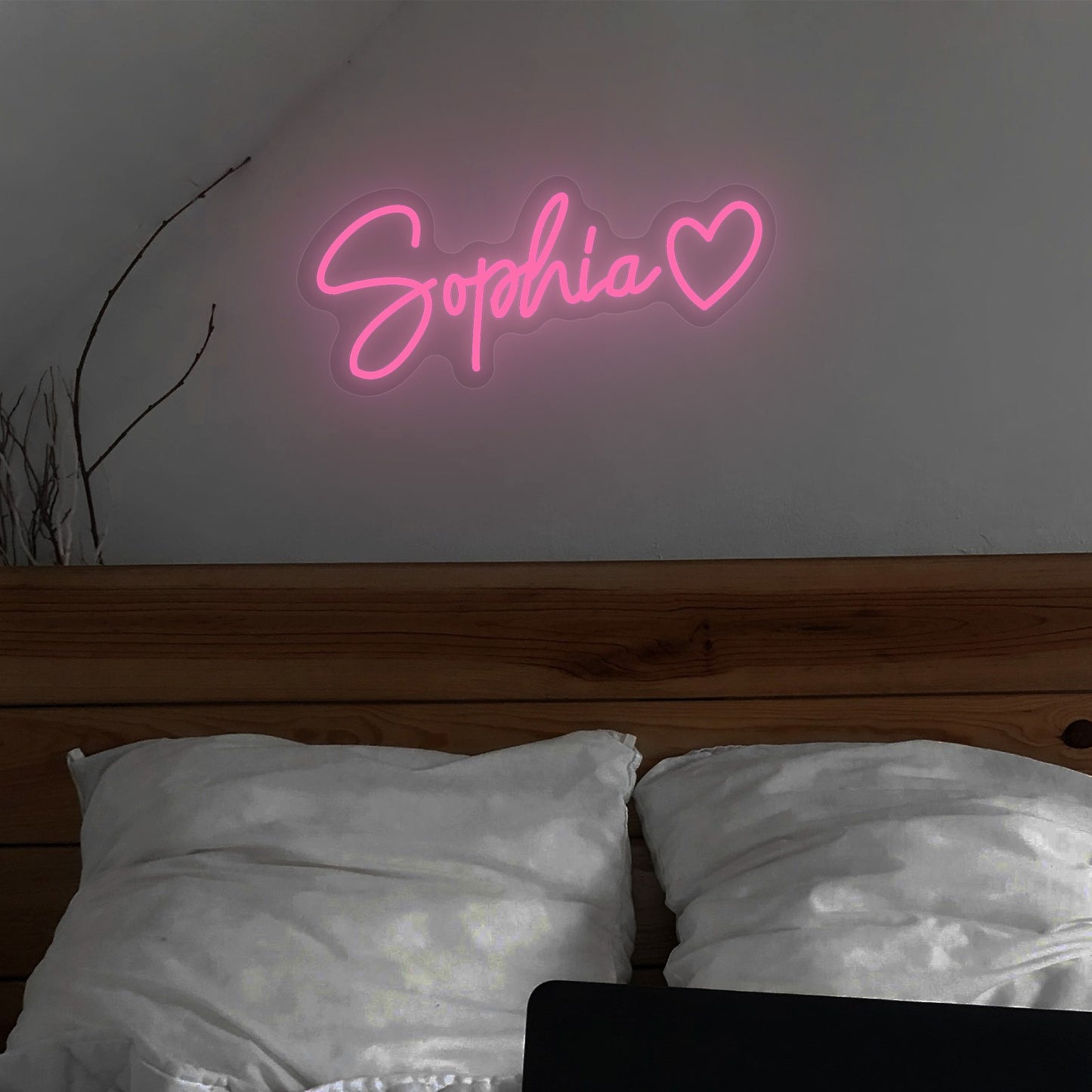 Custom Heart Shaped LED Neon Light USB Wall Mount Decor