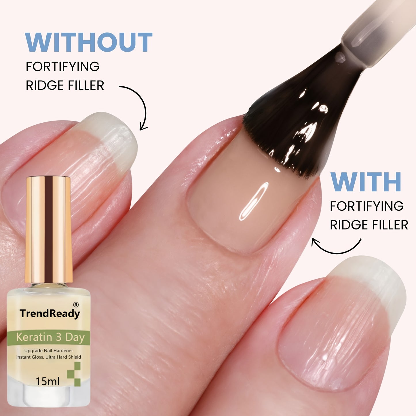 2 Bottles Nail Hardener Extra Strong Jelly Nude For Nails