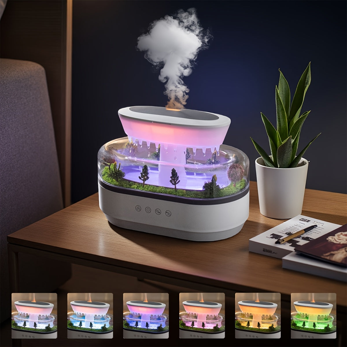 Miniature Landscape Humidifier Aroma White Noise Diffuser