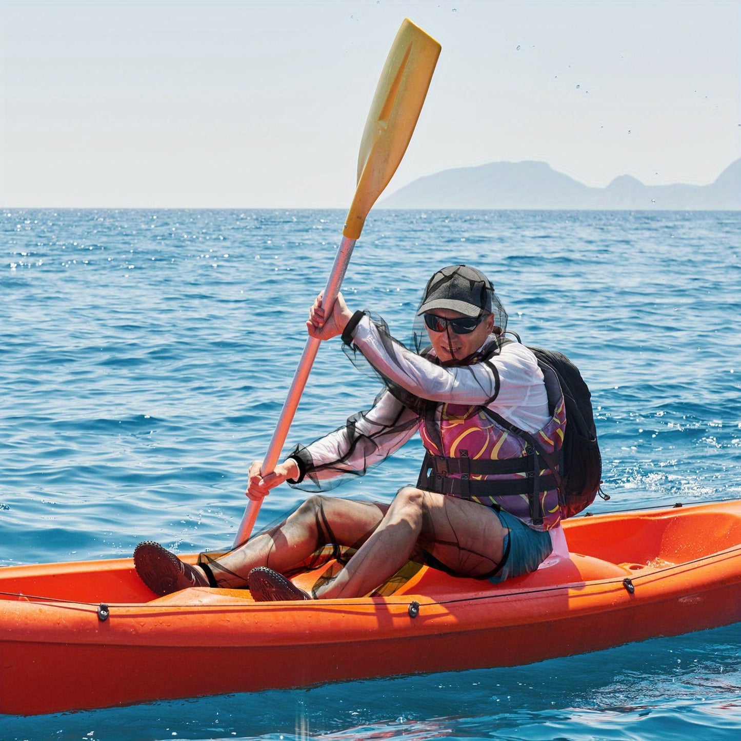 5Pcs Mosquito Netting Suit With Mesh Head Hat For Camping