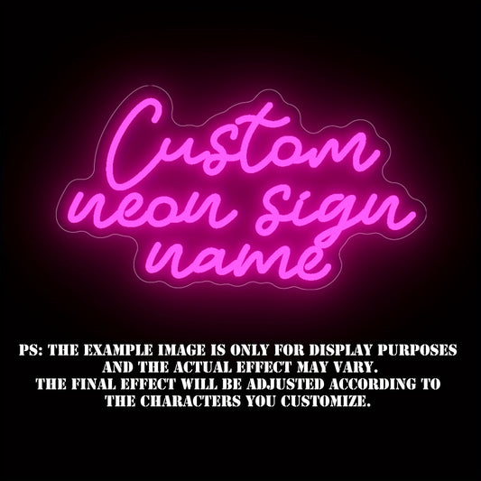 Custom Three Row Led Neon Lights With Names For Home Decor