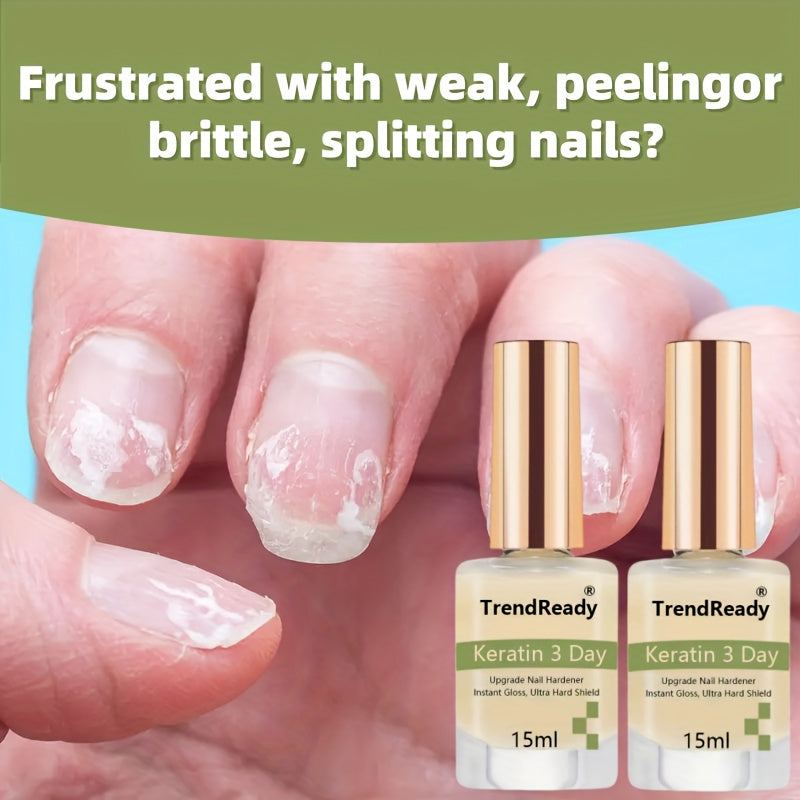 2 Bottles Nail Hardener Extra Strong Jelly Nude For Nails