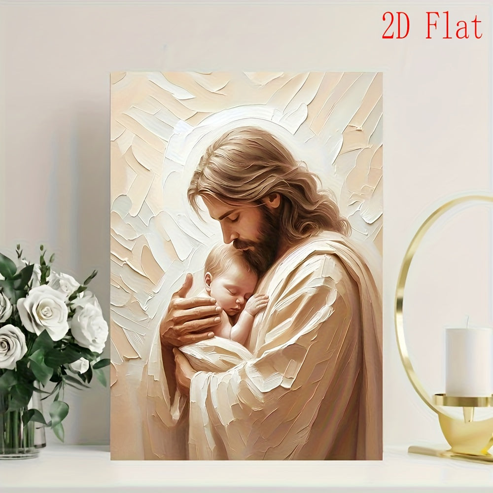 Serene Embrace Christian Canvas Wall Art Jesus With Youth