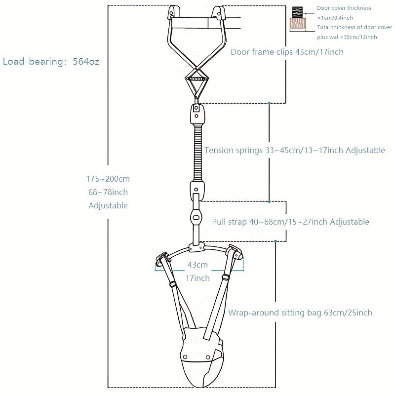 Adjustable Baby Walking Harness Comfort Seat Nylon Blue