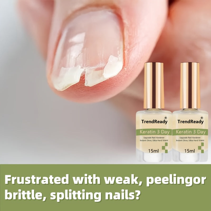 2 Bottles Nail Hardener Extra Strong Jelly Nude For Nails