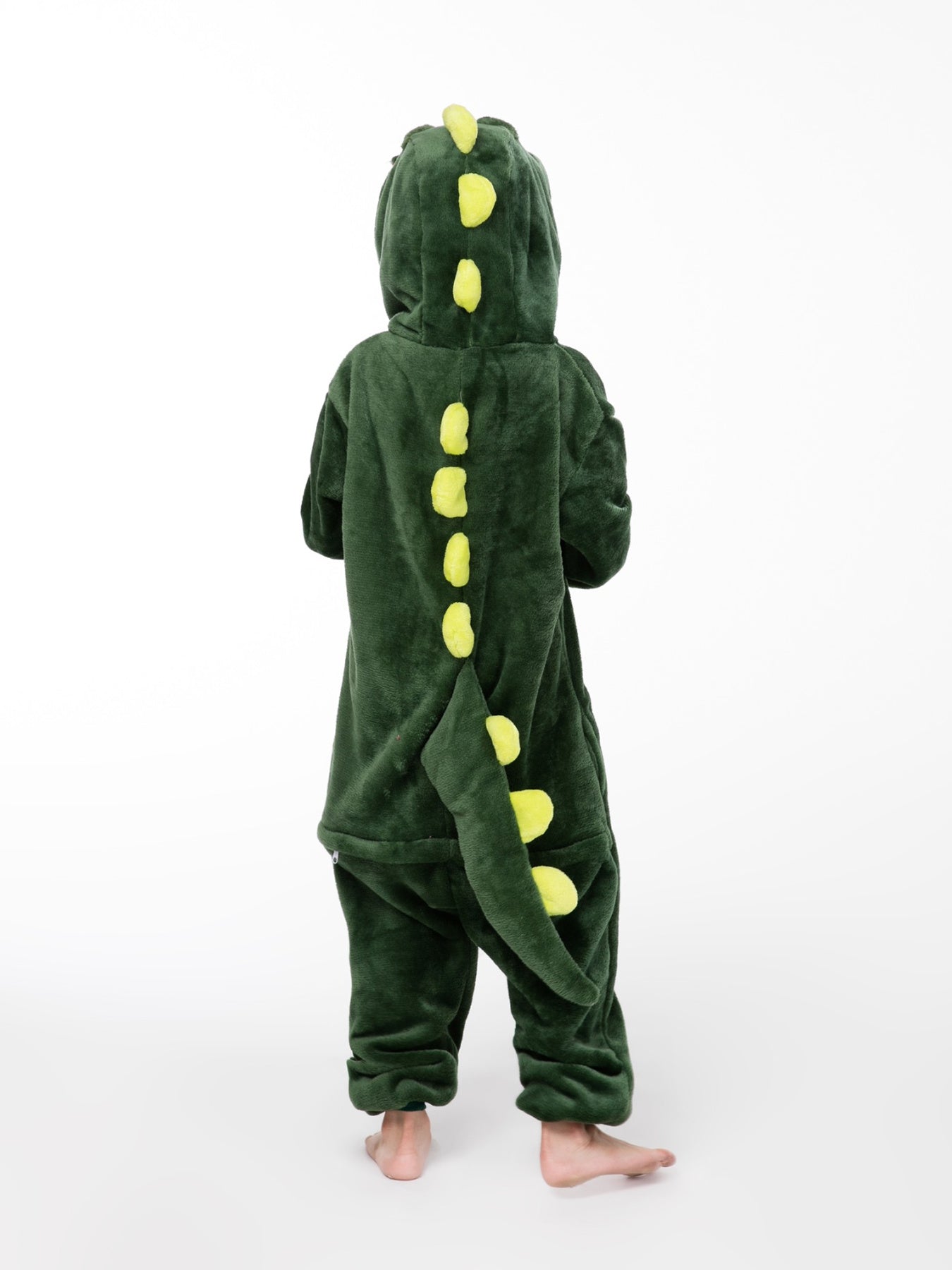 Boys Dinosaur Costume With Hood Zipper Loose Fit For Winter