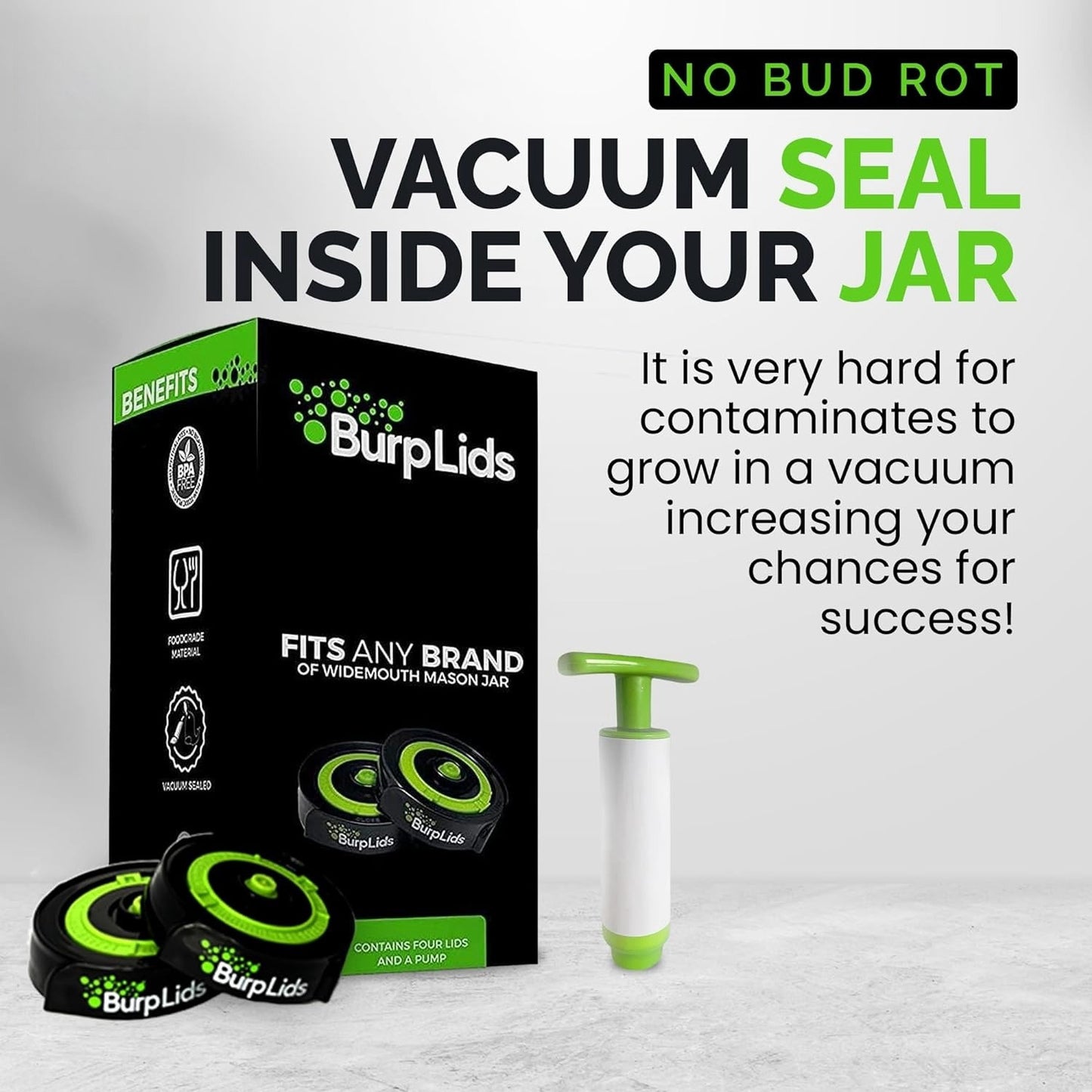 Wide Mouth Mason Jar Lids Canning and Fermenting Kit 4 Pack