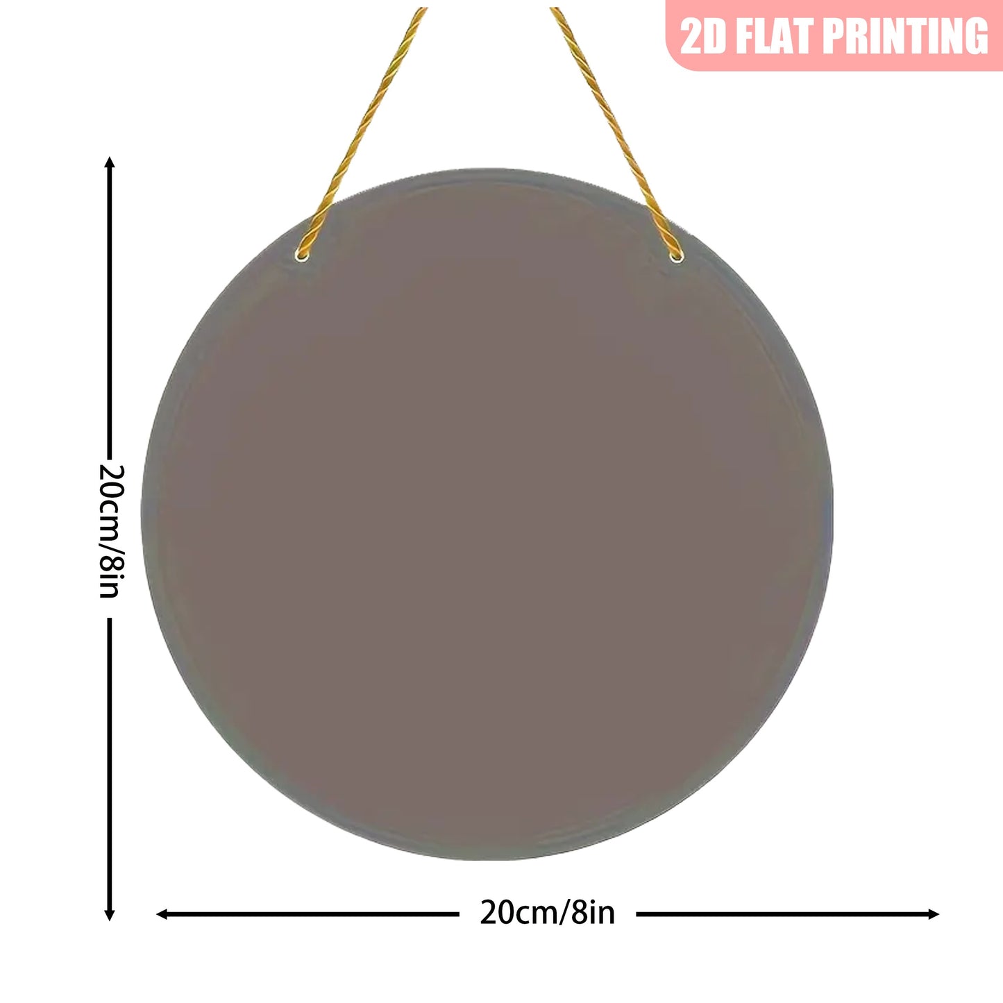 Bohemian Golden Flower Acrylic Sun Catcher Round Indoor Outdoor Wall Decor