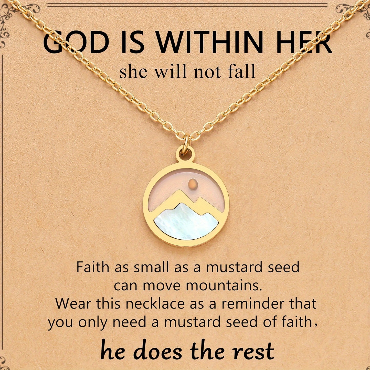 Inspirational Mustard Seed Necklace For Women Christian Gift