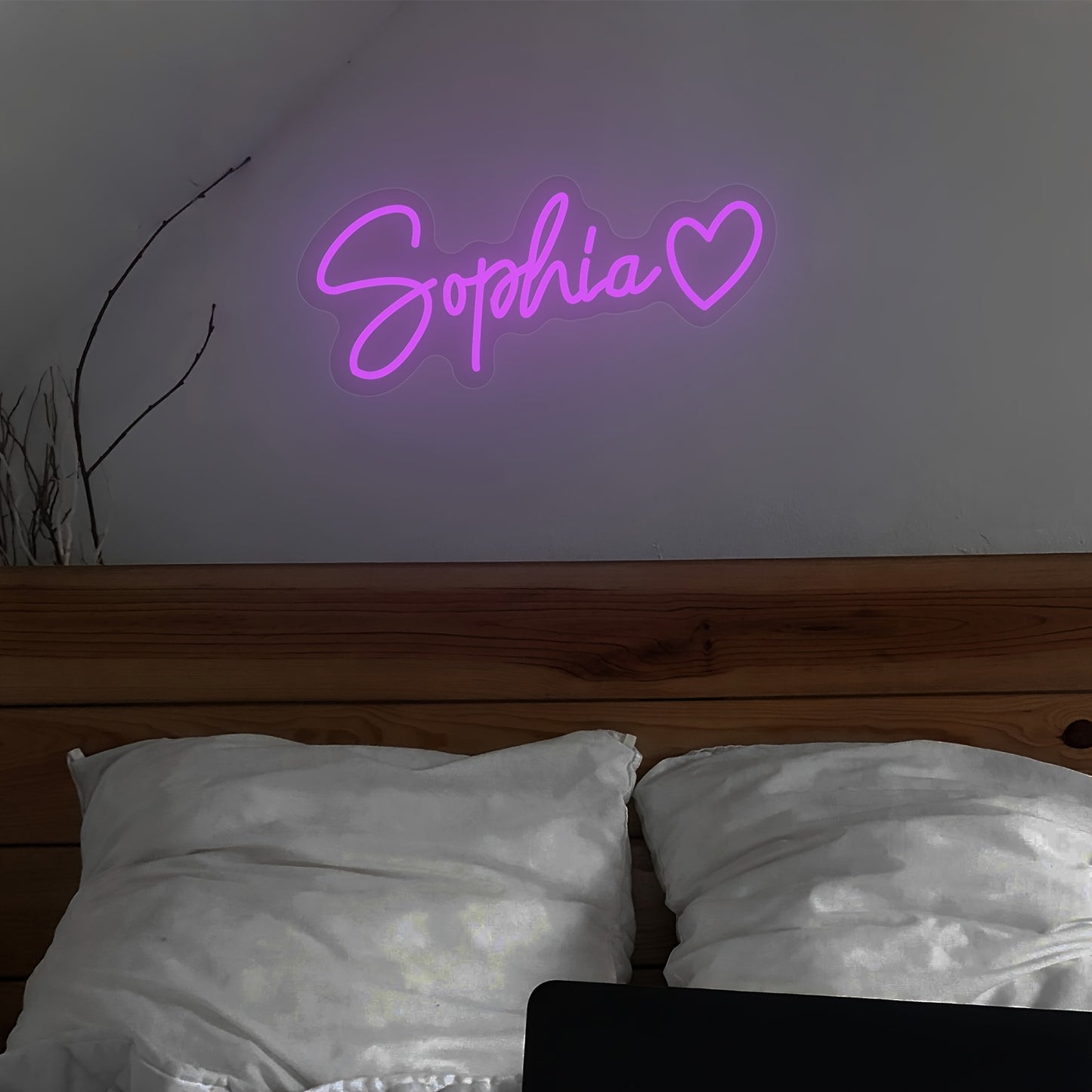 Custom Heart Shaped LED Neon Light USB Wall Mount Decor