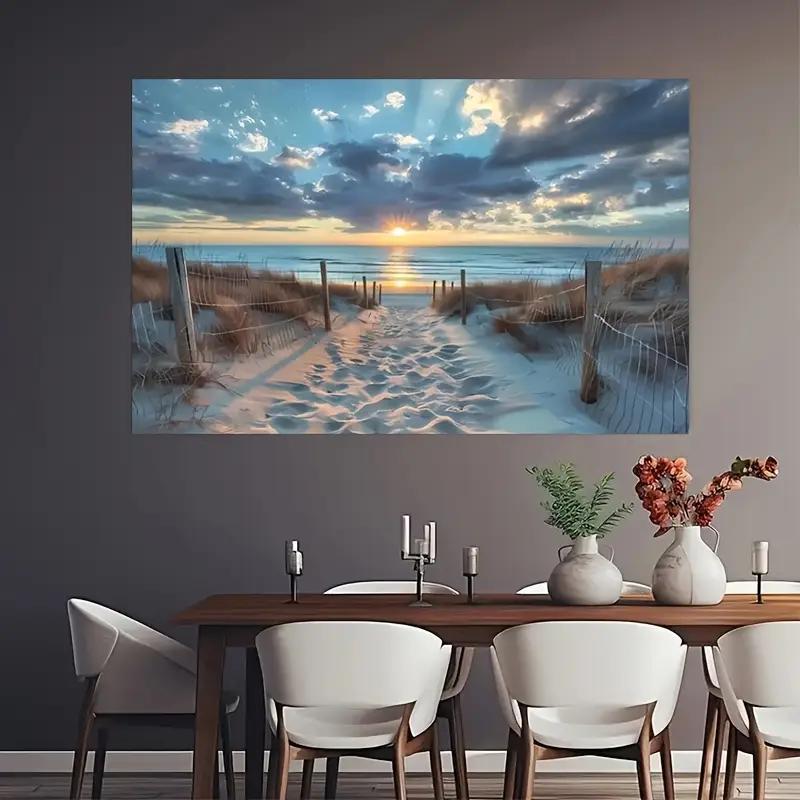 Nordic Modern Canvas Art With Wooden Frame For Living Room