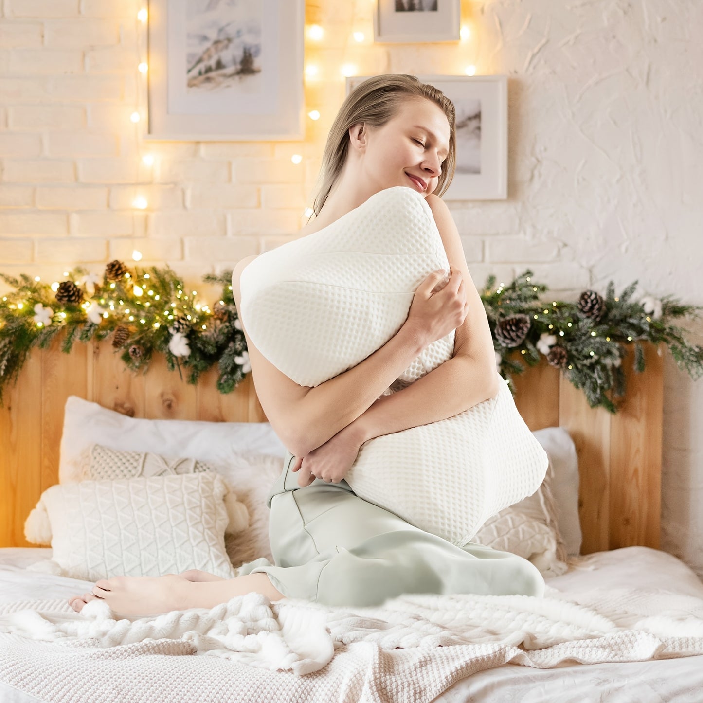 Cervical Neck Pillow Ergonomic Memory Foam For Side Sleep