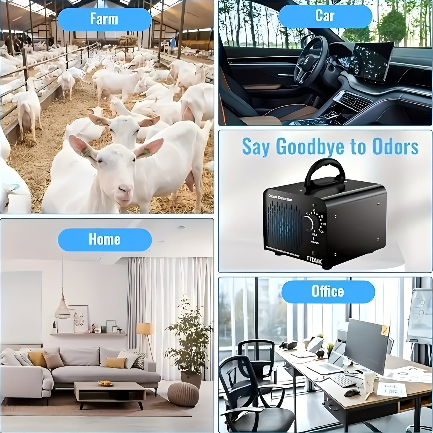 Ozone Generator 36000 Mg Per Hour Odor Removal Timer