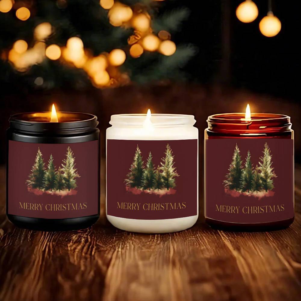 Lavender Scented Beeswax Soy Blend Candle In Maroon Jar