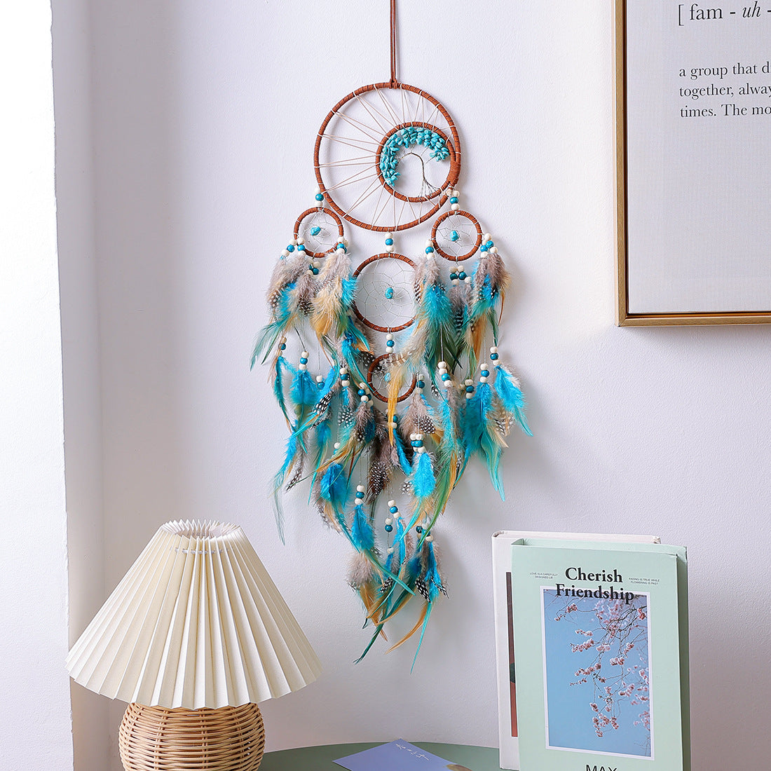 Bohemian Dream Catcher Pendant Feathers Bedroom Door Decor