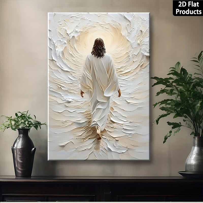 Jesus Walking On Water Wood Framed Canvas Wall Art Gift